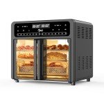 25.4QT Dual Zone Air Fryer Oven with Glass Door
