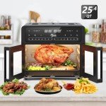 25.4QT Dual Zone Air Fryer Oven with Glass Door