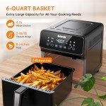 6 Quart Non-Toxic Air Fryer with Metal Interior