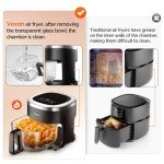 Vexon 6-in-1 Glass Air Fryer with Digital Timer