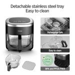 Vexon 6-in-1 Glass Air Fryer with Digital Timer