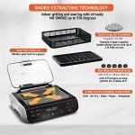 Gourmia Smokeless Indoor Grill & Air Fryer 6QT