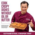 Gotham Steel Nonstick Air Fryer Crisper Tray Set