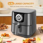 Uten 5.8 Quart 1700W Air Fryer - Black
