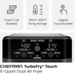 Chefman 6QT Dual Basket Digital Air Fryer