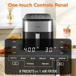 DOMEM 6.2 Qt Air Fryer with 8 Cooking Functions