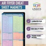 Air Fryer Cheat Sheet Magnets - Essential Cooking Guide