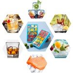 Silicone Ice Cube Trays - 2 Pack, BPA Free
