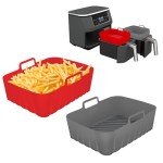 Silicone Liners for Dual Basket Air Fryers - 2 Pcs