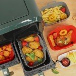 Silicone Liners for Dual Basket Air Fryers - 2 Pcs
