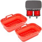 Wellavich Collapsible Silicone Liners for Air Fryers