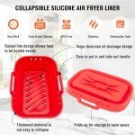Wellavich Collapsible Silicone Liners for Air Fryers