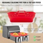 Wellavich Collapsible Silicone Liners for Air Fryers