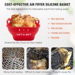 Wellavich Collapsible Silicone Liners for Air Fryers