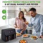NutriChef 8.8 QT Double Basket Air Fryer