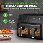 NutriChef 8.8 QT Double Basket Air Fryer