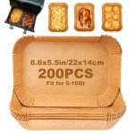 200 Pcs Non-Stick Air Fryer Paper Liners