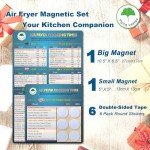 Air Fryer Cheat Sheet Magnet Set for Cooking