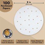 100 Pack Perforated Air Fryer Liner Sheets