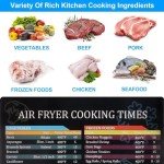Air Fryer Cooking Times Magnet Cheat Sheet Set