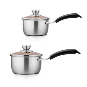 TeamFar Stainless Steel Saucepan Set - 1qt & 2qt