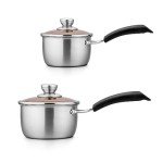 TeamFar Stainless Steel Saucepan Set - 1qt & 2qt