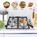 TeamFar Stainless Steel Saucepan Set - 1qt & 2qt