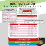 Air Fryer Cheat Sheet Magnetic Cooking Guide