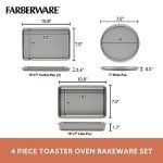 Farberware Nonstick 4-Piece Toaster Oven Pan Set