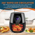 Elite Gourmet 5.3Qt Digital Air Fryer - Black
