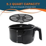 Elite Gourmet 5.3Qt Digital Air Fryer - Black