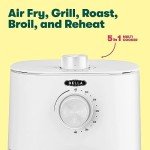 BELLA 3 Qt Manual Air Fryer Oven, 5-in-1
