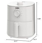 BELLA 3 Qt Manual Air Fryer Oven, 5-in-1