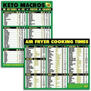 Keto Air Fryer Cooking Times Magnetic Cheat Sheet