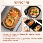 UMETRE Disposable Air Fryer Paper Liners, 125 Count