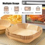 Disposable Square Air Fryer Liners - 125 PCS