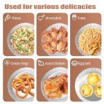 Disposable Square Air Fryer Liners - 125 PCS