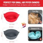 Silicone Liners for 2QT Air Fryers - 2 Pack