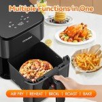 DOMEM 3 Qt Compact Air Fryer Oven