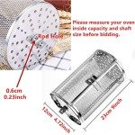 Stainless Steel Air Fryer Rotisserie Basket 12x23 cm