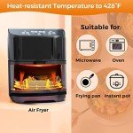 100PCS 8-Inch Disposable Air Fryer Paper Liners