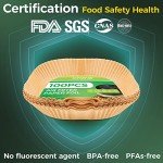 100PCS 8-Inch Disposable Air Fryer Paper Liners