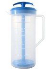 Blue 2-Quart Mixing Pitcher with Plunger