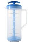 Blue 2-Quart Mixing Pitcher with Plunger