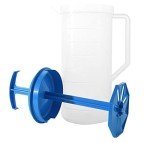 Blue 2-Quart Mixing Pitcher with Plunger