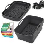 Silicone Liners for 8-10 QT Air Fryers - 2 Packs