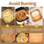 200PCS Nonstick Air Fryer Paper Liners 8