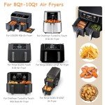 Silicone Liners for 8-10 QT Air Fryers - 2 Packs