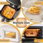 Disposable Air Fryer Liners, 125 Count, 8" Square