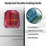 Air Fryer Magnet Cheat Sheet Set for Cooking
